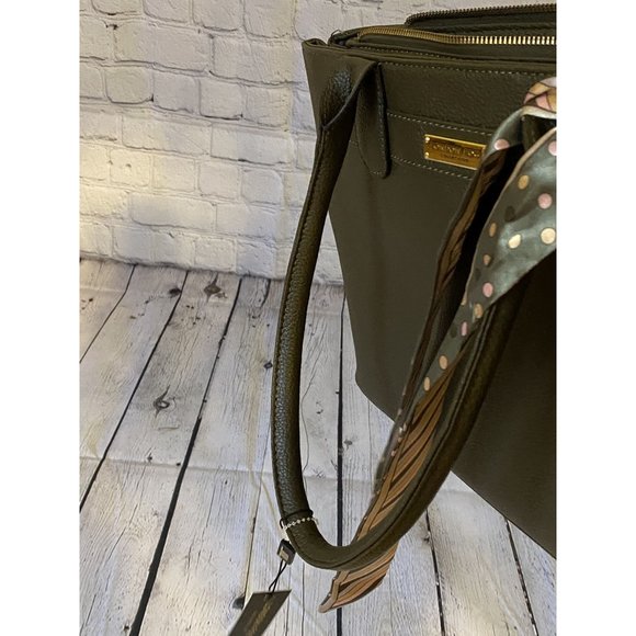 NWT London Fog Olive Green Bag with Tie - Picture 8 of 8